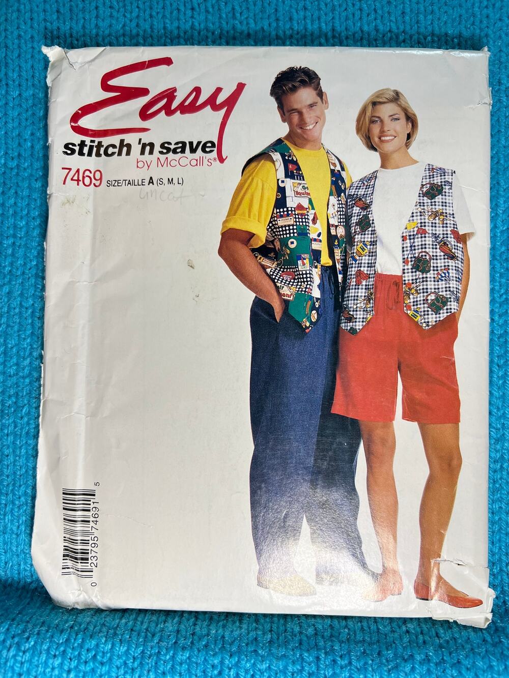 McCalls 7469 Sewing pattern unisex toop vest pants shorts size S M L